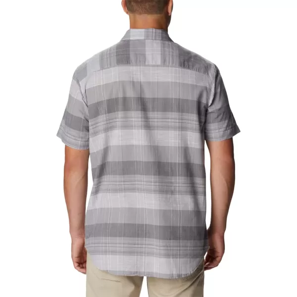 Columbia Mens Big amp Tall Rapid Rivers Novelty Short SleeveColumbia Grey Scattered Stripe