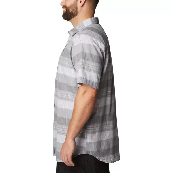 Columbia Mens Big amp Tall Rapid Rivers Novelty Short SleeveColumbia Grey Scattered Stripe