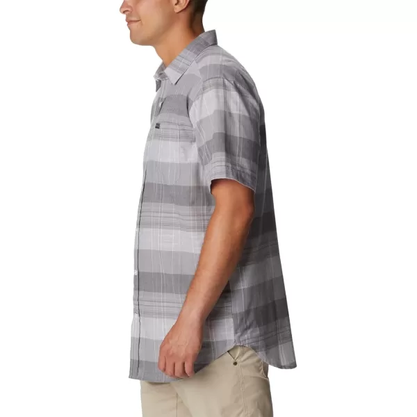 Columbia Mens Big amp Tall Rapid Rivers Novelty Short SleeveColumbia Grey Scattered Stripe