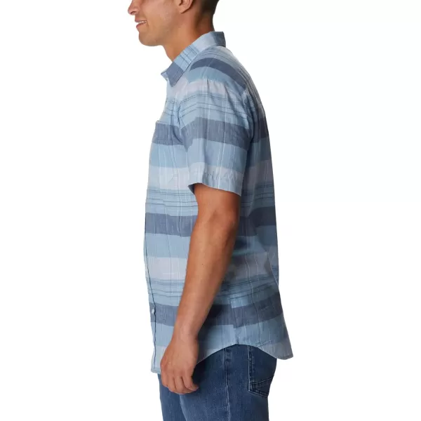 Columbia Mens Big amp Tall Rapid Rivers Novelty Short SleeveJet Stream Scattered Stripe