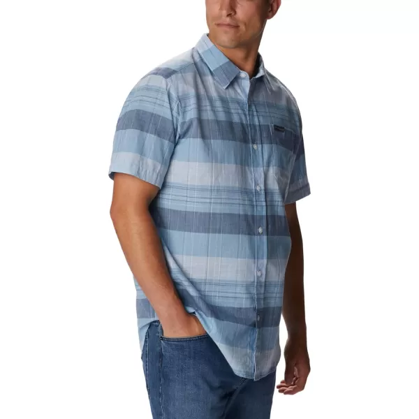 Columbia Mens Big amp Tall Rapid Rivers Novelty Short SleeveJet Stream Scattered Stripe