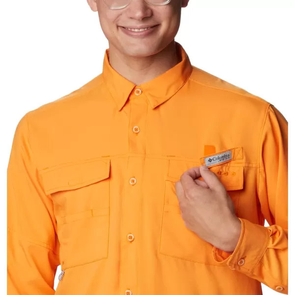 Columbia Mens Blood and Guts Iv Woven Long SleeveOrange Blast