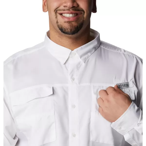 Columbia Mens Blood and Guts Iv Woven Long SleeveWhite