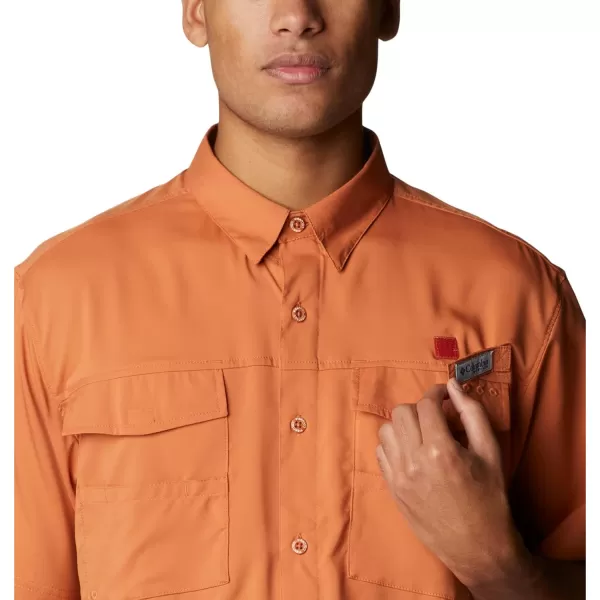 Columbia Mens Blood and Guts Iv Woven Short SleeveIsland Orange
