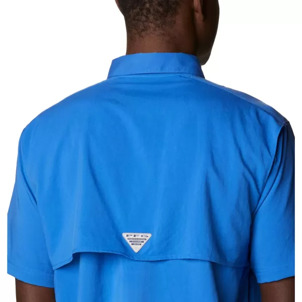 Columbia Mens Blood and Guts Iv Woven Short SleeveVivid Blue