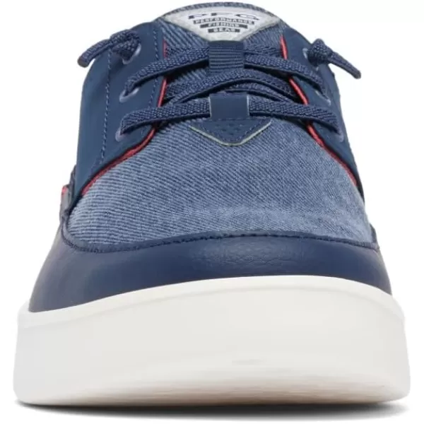 Columbia Mens Boatside Relaxed PFG Boat ShoeCollegiate NavySunset Red