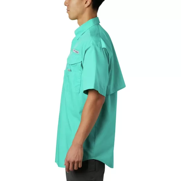 Columbia Mens Bonehead Short Sleeve ShirtBright Aqua