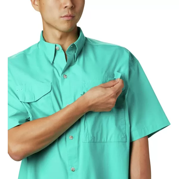 Columbia Mens Bonehead Short Sleeve ShirtBright Aqua