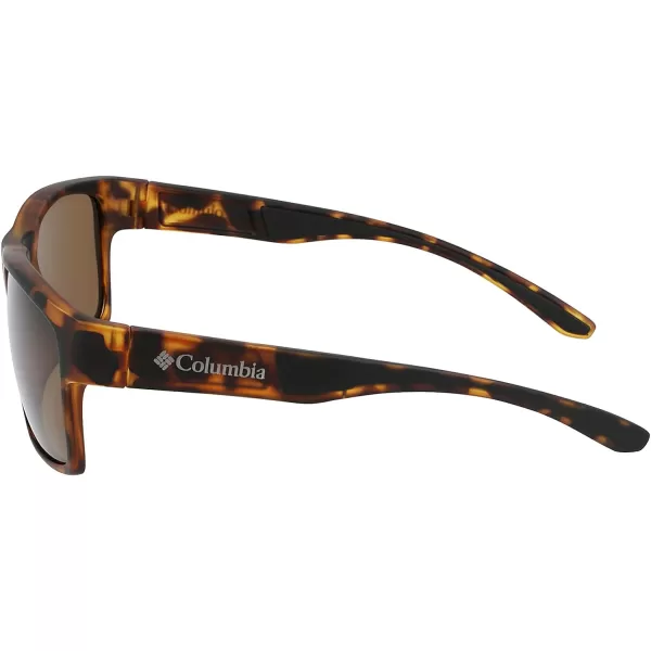 Columbia Mens Brisk Trail Rectangular SunglassesMatte Dark Tortoise