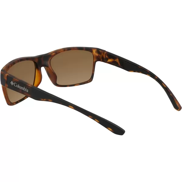 Columbia Mens Brisk Trail Rectangular SunglassesMatte Dark Tortoise