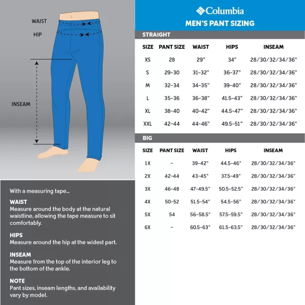 Columbia Mens Bucktail PantFlaxRt Edge