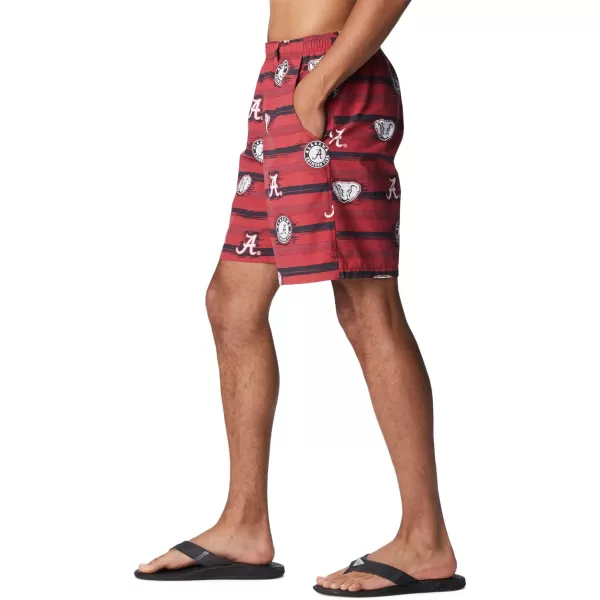 Columbia Mens CLG Backcast Ii Printed ShortAlabama Crimson Tide Ala  Red Velvet Paint Your Colors Print