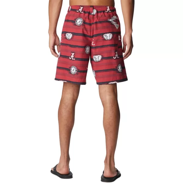 Columbia Mens CLG Backcast Ii Printed ShortAlabama Crimson Tide Ala  Red Velvet Paint Your Colors Print