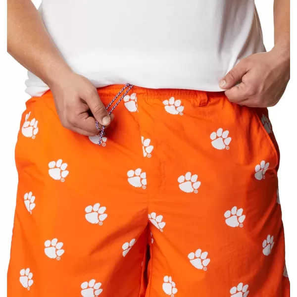 Columbia Mens CLG Backcast Ii Printed ShortClemson Tigers Cle  Spark Orange