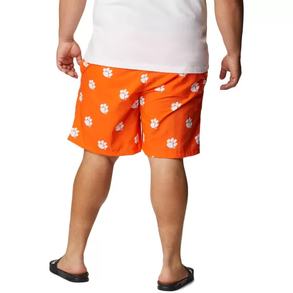 Columbia Mens CLG Backcast Ii Printed ShortClemson Tigers Cle  Spark Orange