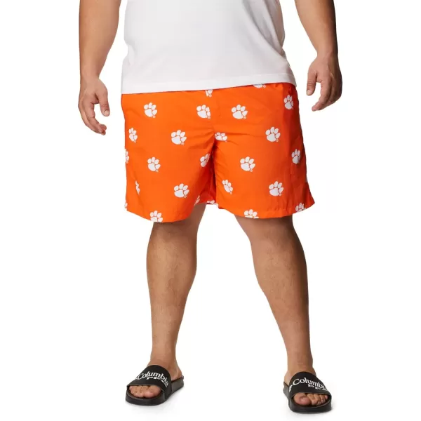 Columbia Mens CLG Backcast Ii Printed ShortClemson Tigers Cle  Spark Orange