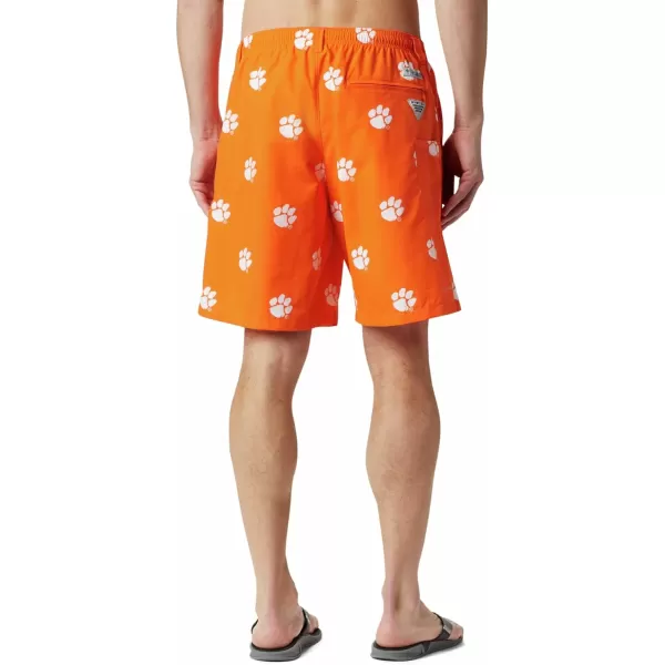 Columbia Mens CLG Backcast Ii Printed ShortClemson Tigers Cle  Spark Orange