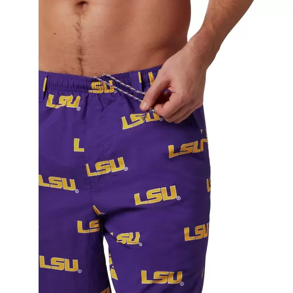 Columbia Mens CLG Backcast Ii Printed ShortLSU Tigers Lsu  Vivid Purple