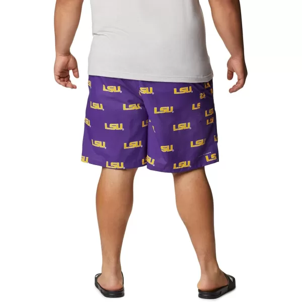 Columbia Mens CLG Backcast Ii Printed ShortLSU Tigers Lsu  Vivid Purple