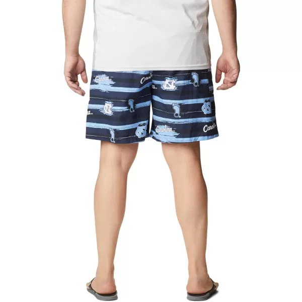 Columbia Mens CLG Backcast Ii Printed ShortNorth Carolina Tar Heels Nc  Coll Navy Paint Your Colors Print