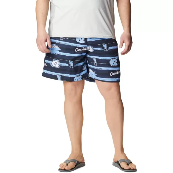 Columbia Mens CLG Backcast Ii Printed ShortNorth Carolina Tar Heels Nc  Coll Navy Paint Your Colors Print