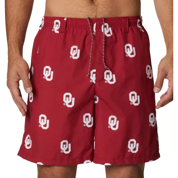 Columbia Mens CLG Backcast Ii Printed ShortOklahoma Sooners Ok  Red Velvet