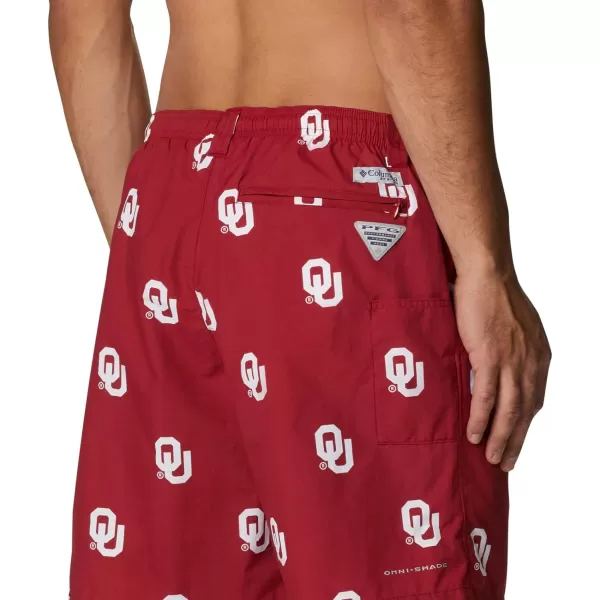 Columbia Mens CLG Backcast Ii Printed ShortOklahoma Sooners Ok  Red Velvet