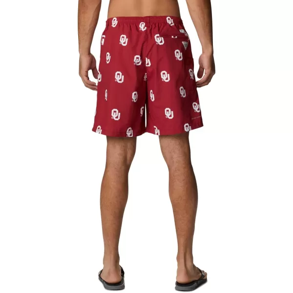 Columbia Mens CLG Backcast Ii Printed ShortOklahoma Sooners Ok  Red Velvet