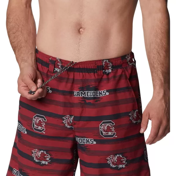 Columbia Mens CLG Backcast Ii Printed ShortSouth Carolina Fighting Gamecocks Sc  Beet Paint Your Colors Print