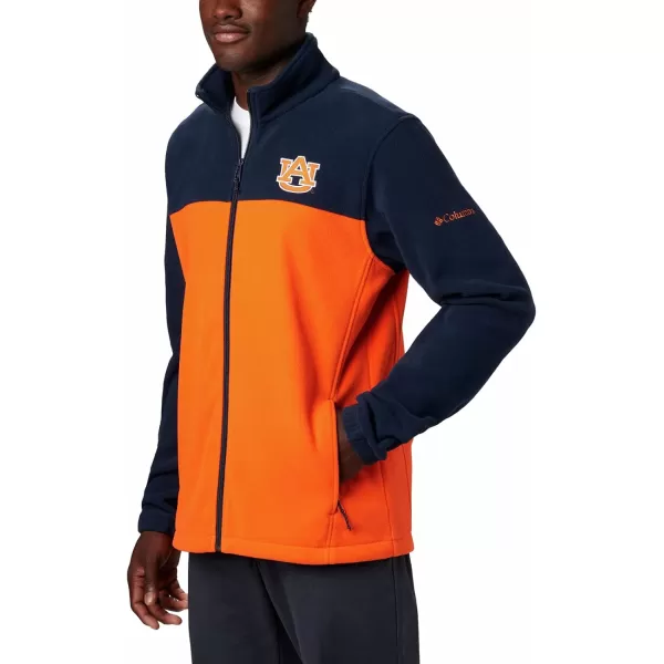 Columbia Mens CLG Flanker Iii Fleece JacketAuburn Tigers Aub  Collegiate Navy Spark Orange