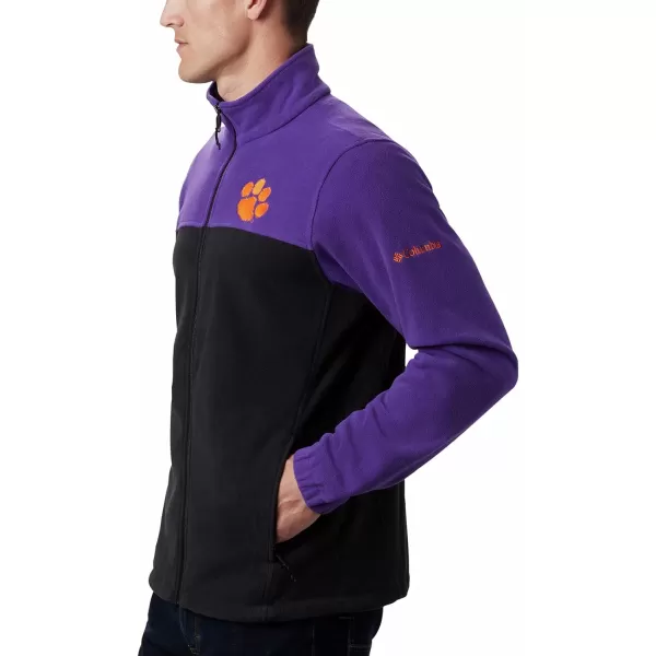 Columbia Mens CLG Flanker Iii Fleece JacketClemson Tigers Cle  Vivid Purple Black