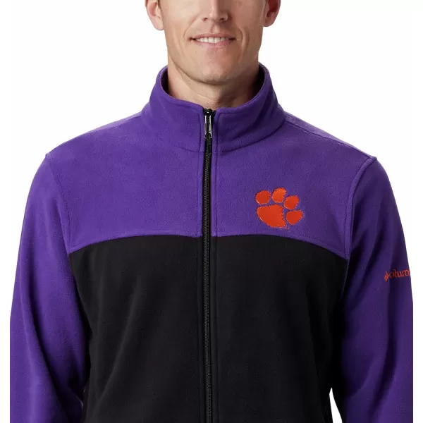 Columbia Mens CLG Flanker Iii Fleece JacketClemson Tigers Cle  Vivid Purple Black