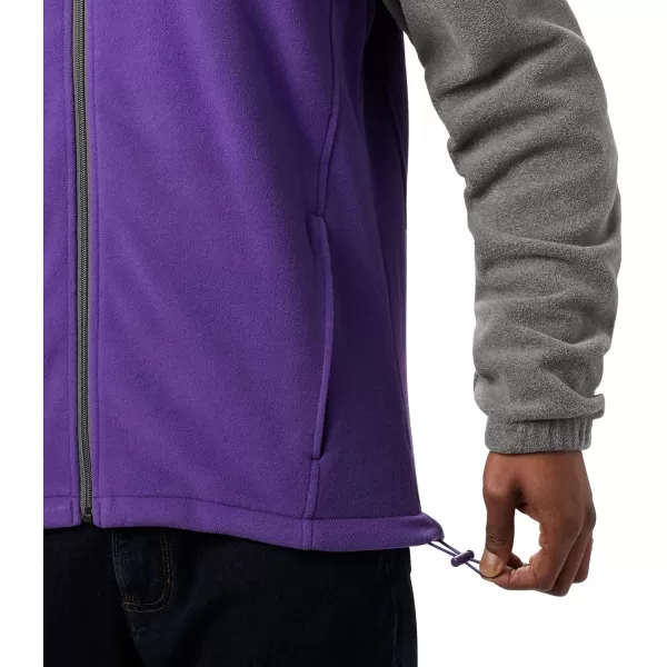 Columbia Mens CLG Flanker Iii Fleece JacketLSU Tigers Lsu  Charcoal Heather Vivid Purple