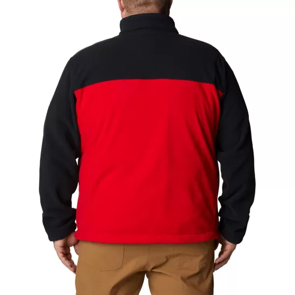 Columbia Mens CLG Flanker Iii Fleece JacketNebraska Cornhuskers Neb  Black Bright Red