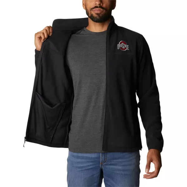 Columbia Mens CLG Flanker Iii Fleece JacketOhio State Buckeyes Os  Black