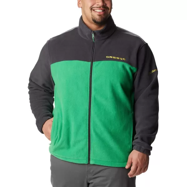 Columbia Mens CLG Flanker Iii Fleece JacketOregon Ducks Uo  Shark Fuse Green