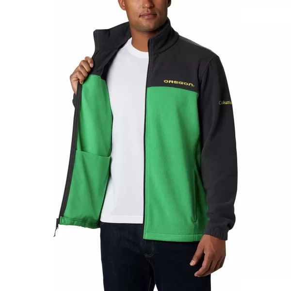 Columbia Mens CLG Flanker Iii Fleece JacketOregon Ducks Uo  Shark Fuse Green