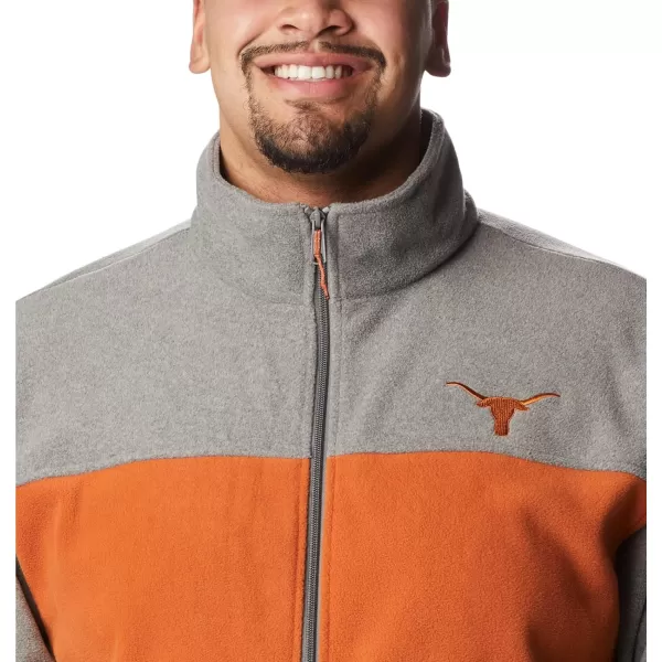 Columbia Mens CLG Flanker Iii Fleece JacketTexas Longhorns Tex  Charcoal Cedar