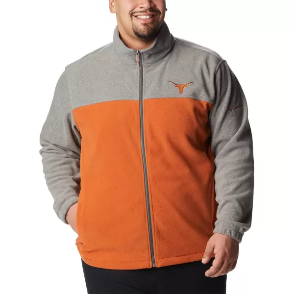 Columbia Mens CLG Flanker Iii Fleece JacketTexas Longhorns Tex  Charcoal Cedar