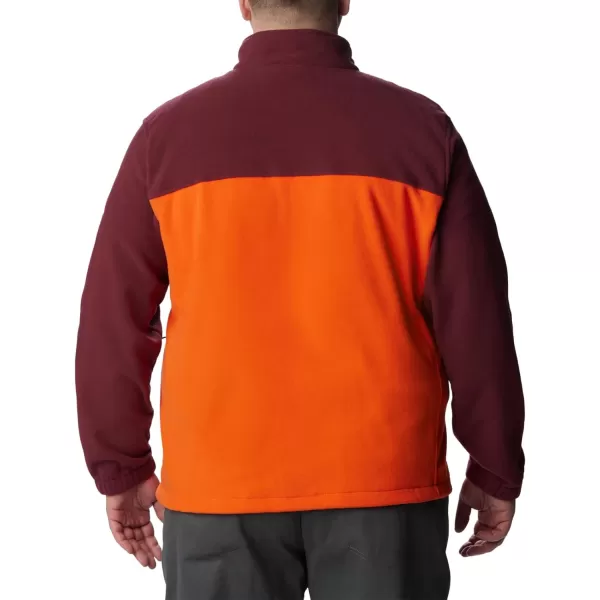 Columbia Mens CLG Flanker Iii Fleece JacketVirginia Tech Hokies Vt  Deep Maroon Tangy Orange