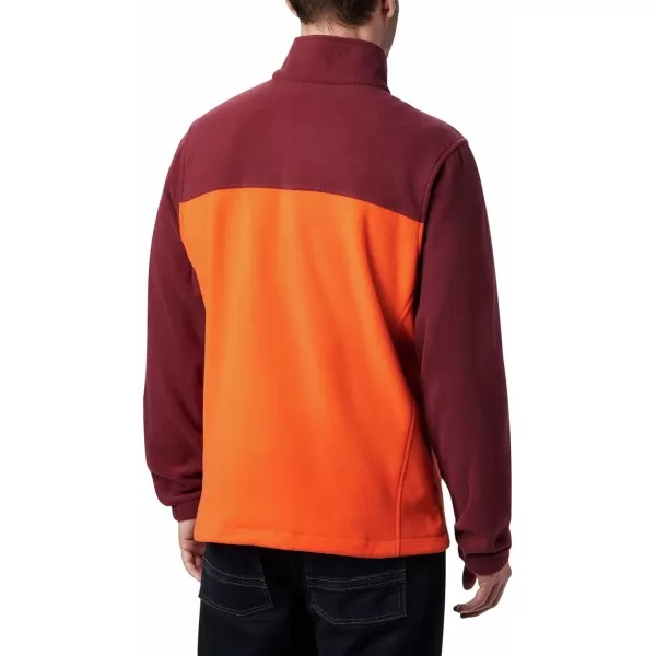 Columbia Mens CLG Flanker Iii Fleece JacketVirginia Tech Hokies Vt  Deep Maroon Tangy Orange