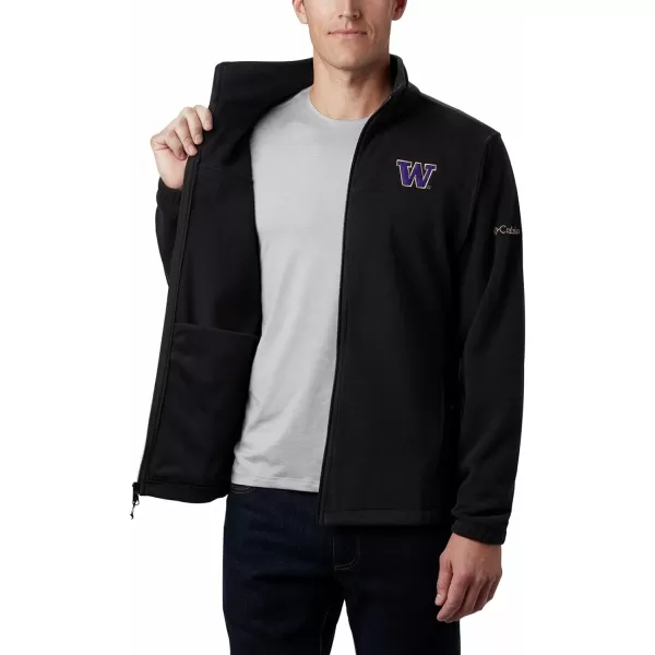 Columbia Mens CLG Flanker Iii Fleece JacketWashington Huskies Uw  Black