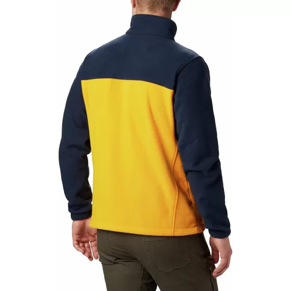 Columbia Mens CLG Flanker Iii Fleece JacketWest Virginia Mountaineers Wv  Collegiate Navy Mlb Gold