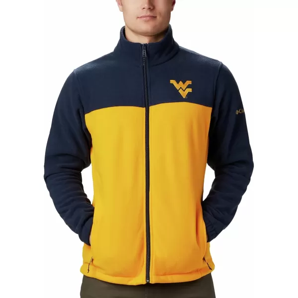 Columbia Mens CLG Flanker Iii Fleece JacketWest Virginia Mountaineers Wv  Collegiate Navy Mlb Gold