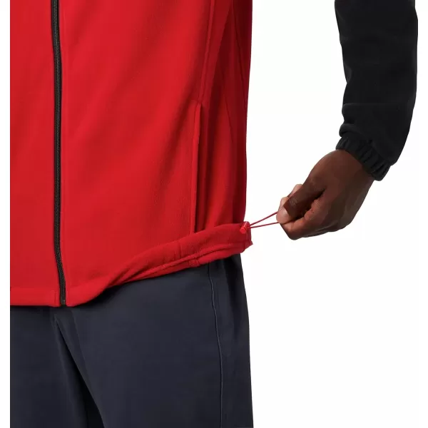 Columbia Mens CLG Flanker Iii Fleece JacketWisconsin Badgers Wis  Black Intense Red