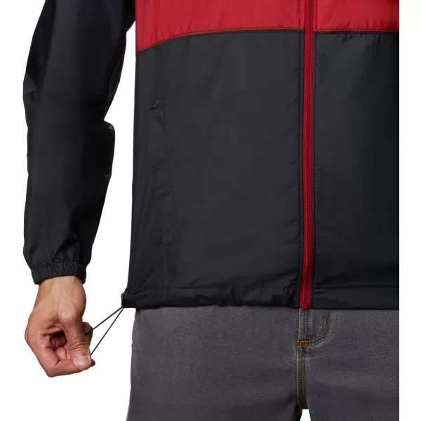 Columbia Mens CLG Flash Forward JacketArkansas Razorbacks Ark  Black Red Velvet