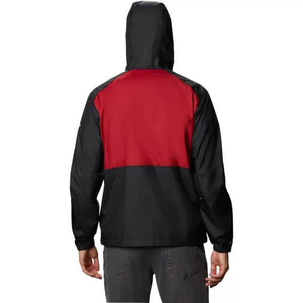 Columbia Mens CLG Flash Forward JacketArkansas Razorbacks Ark  Black Red Velvet