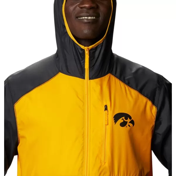 Columbia Mens CLG Flash Forward JacketIowa Hawkeyes Iw  BlackMlb Gold