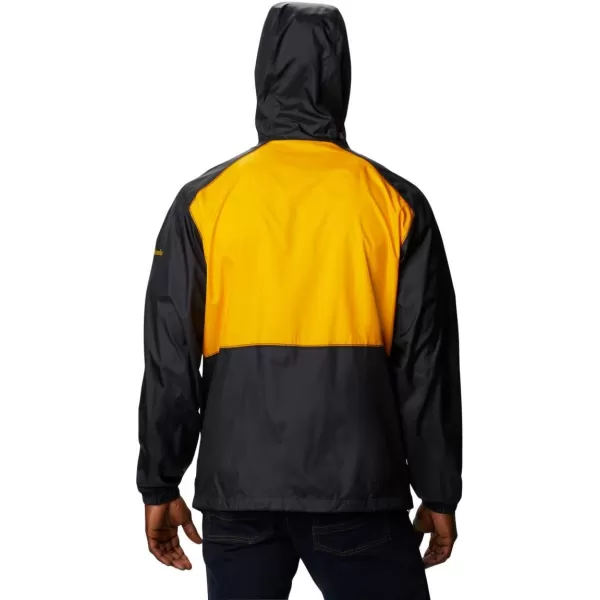 Columbia Mens CLG Flash Forward JacketIowa Hawkeyes Iw  BlackMlb Gold