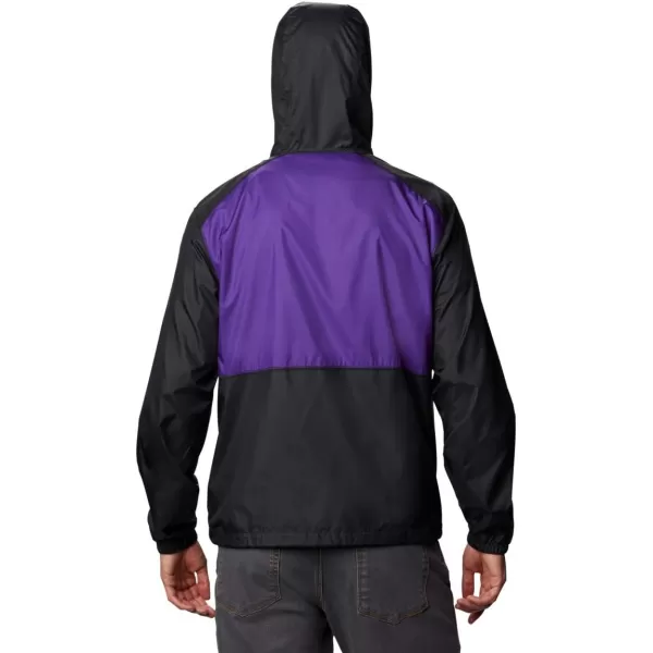 Columbia Mens CLG Flash Forward JacketLSU Tigers Lsu  Black Vivid Purple